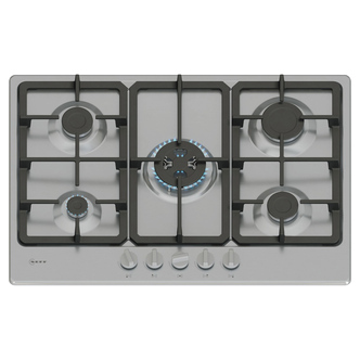 Neff T27GKQ8N0 N50 75cm 5 Burner Gas Hob in Stainless Steel Wok Burner