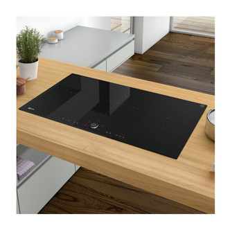 Neff T59FT50X0 Built In 90cm FlexInduction Hob in Black Glass