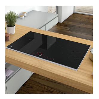 Neff T59TS5RN0 Built In 90cm FlexInduction Hob in Black Glass St St