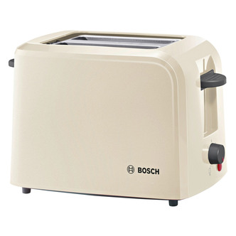Bosch TAT3A0175G 2 Slice Toaster in Cream Integrated Warming Rack