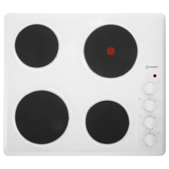 Indesit TI60W 60cm 4 Zone Sealed Plate Hob in White Manual Control
