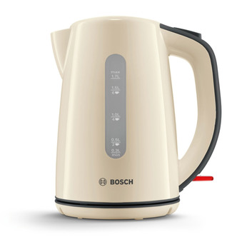 Bosch TWK7507GB Cordless Jug Kettle in Cream 1.7L 3.0 kW Rapid Boil