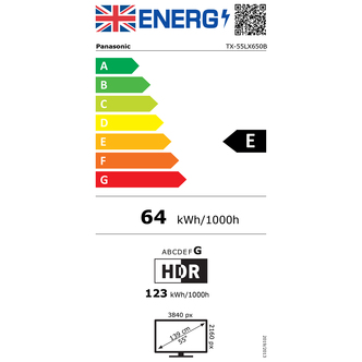 Panasonic TX 55LX650B 55 4K HDR UHD Smart LED TV Dolby Vision Dolby At