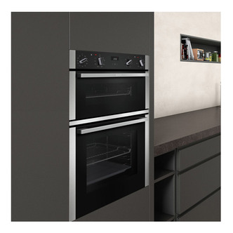 Neff U1ACI5HN0B Built In CircoTherm Plus Double Oven in Black St Steel
