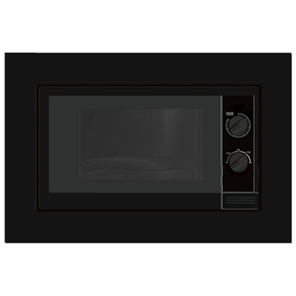 Culina UBMICRO20BK Built In Slim Depth Microwave Oven in Black 700W 20