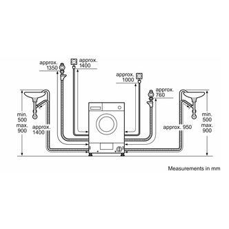 Neff V6540X2GB Integrated Washer Dryer 1400rpm 7kg 4kg E Rated