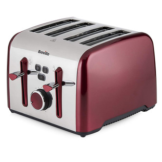 Breville VTT628NO Colour Notes 4 Slice Toaster in Pearlescent Red