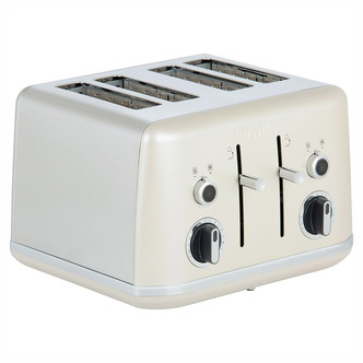 Breville VTT851 Lustra 4 Slice Toaster in Shimmer Cream