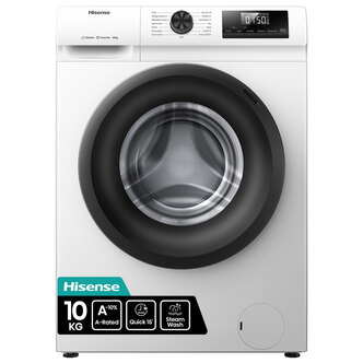 Hisense WF1Q1041BW 10kg 1400 Spin Washing Machine in White A Rated Jet Was