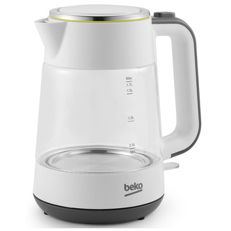 Beko WKM6321W Illuminated Glass Kettle 1.7 litre 2.4 kW