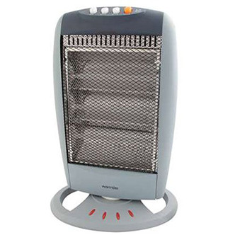 Warmlite WL42005 1.2kW Halogen Heater - Grey