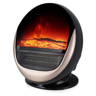 Warmlite WL44018 1.5kW Ceramic Flame Effect Fan Heater - Siver