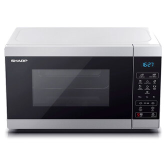 Sharp YC-MS02U-S Solo Microwave Oven in Silver - 20L 800W