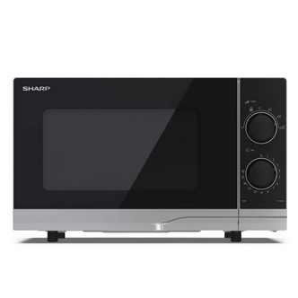 Sharp YC-PS201AU-S Solo Microwave Oven in Silver - 20L 700W Mechanical
