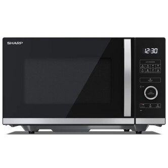 Sharp YC-QS254AU-B Flatbed Microwave Oven in Black 25L 900W