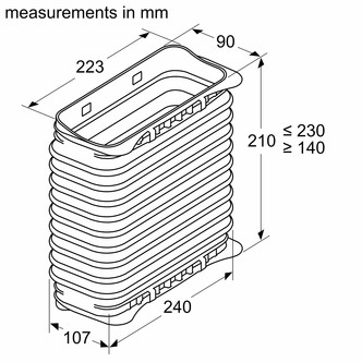 Neff Z861SS2 Flexible Flat Ducting Connector Sleeve Female