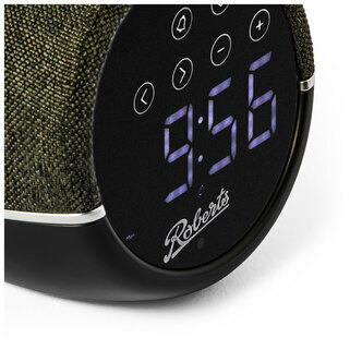 Roberts ZEN BK Zen FM Clock Radio in Black Device Charging