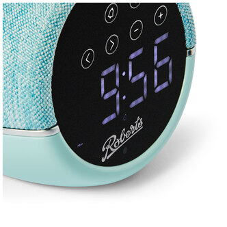 Roberts ZEN DE Zen FM Clock Radio in Duck Egg Device Charging
