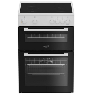 Zenith ZET605W 60cm Twin Cavity Electric Cooker in White Ceramic Hob 6