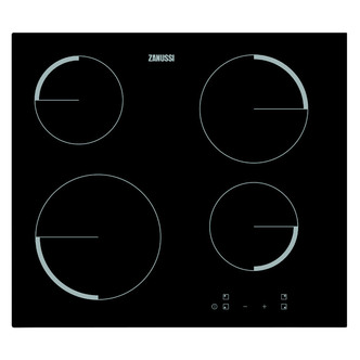 Zanussi ZEV6240FBV 60cm Frameless Ceramic Hob in Black Touch Controls
