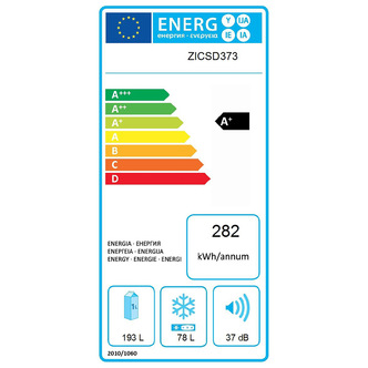 Zenith ZICSD373 Integrated Fridge Freezer 70 30 1 77m F Rated