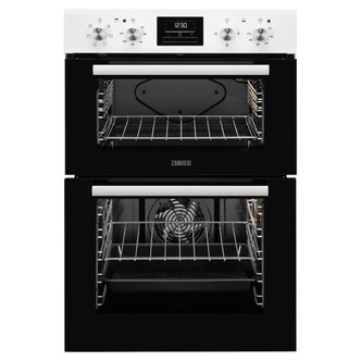 Zanussi ZOD35661WK 60cm Built-In Electric Double Oven in White A Rated