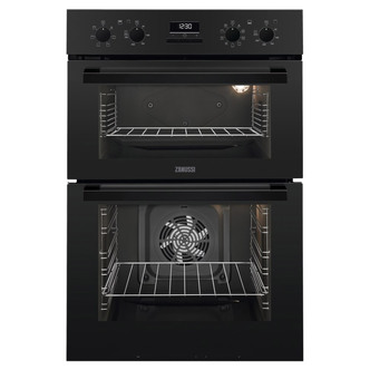 Zanussi ZOD35802BK 60cm Built-In Electric Double Oven in Black A Rated
