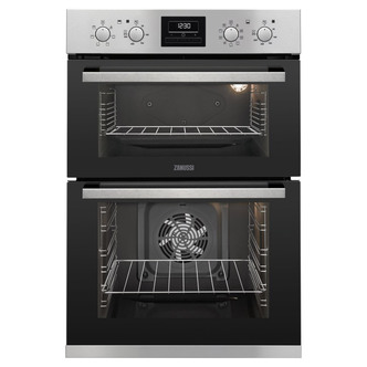 Zanussi ZOD35802XK 60cm Built-In Electric Double Oven in St/Steel A Rated