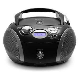 Roberts ZOOMBOX-3BK Portable DAB Radio with CD Player SD & USB in Black