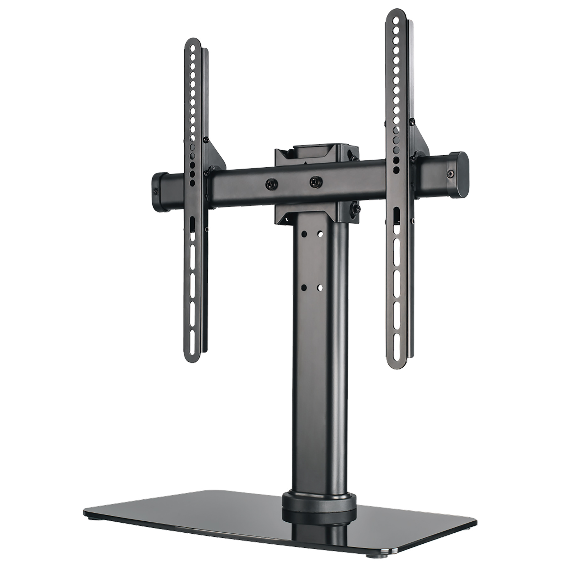 Image of Hama 00108788 Tabletop Pedestal TV Stand in Black for TVs up to 65