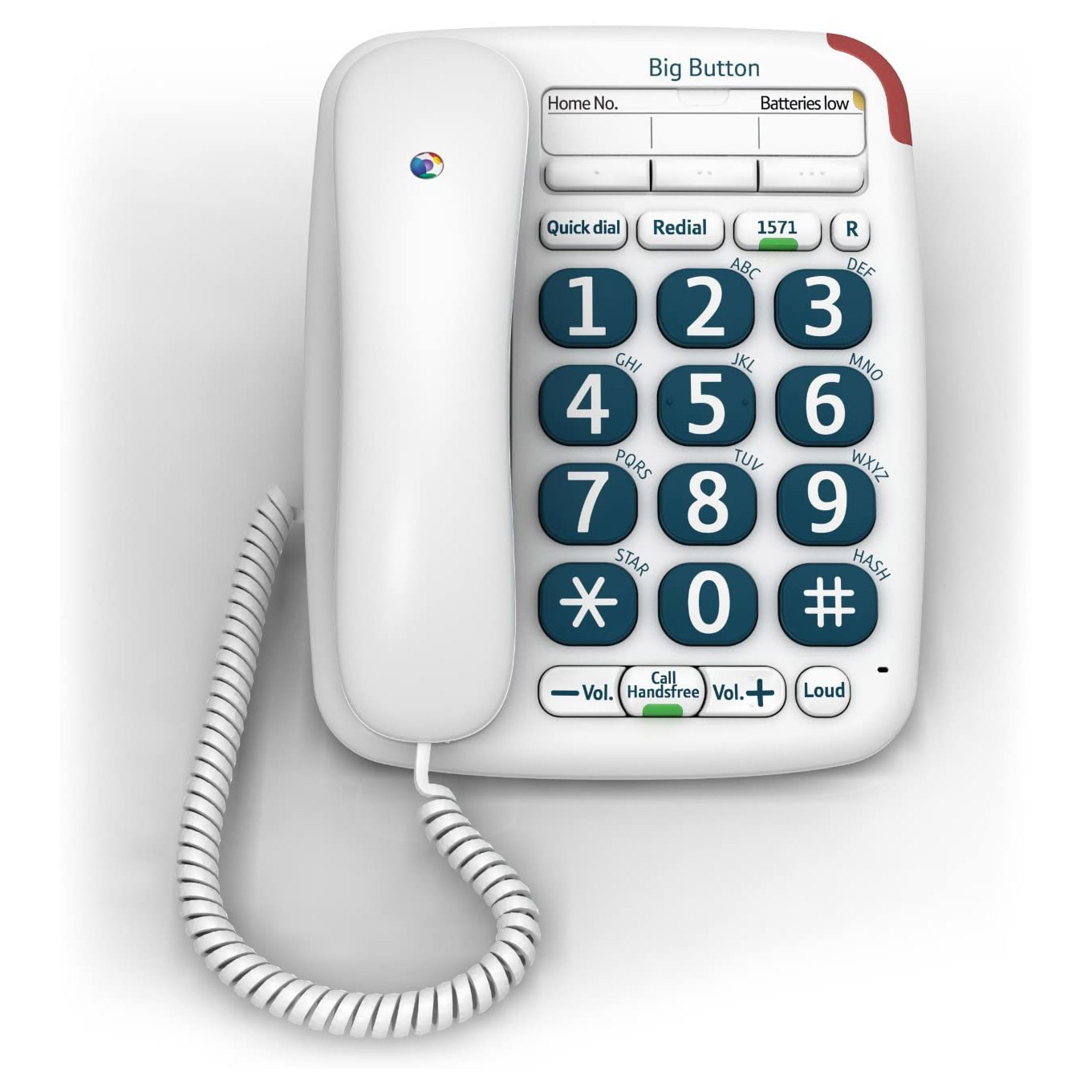 Image of BT 061130 BT Big Button 200 Corded Telephone in White