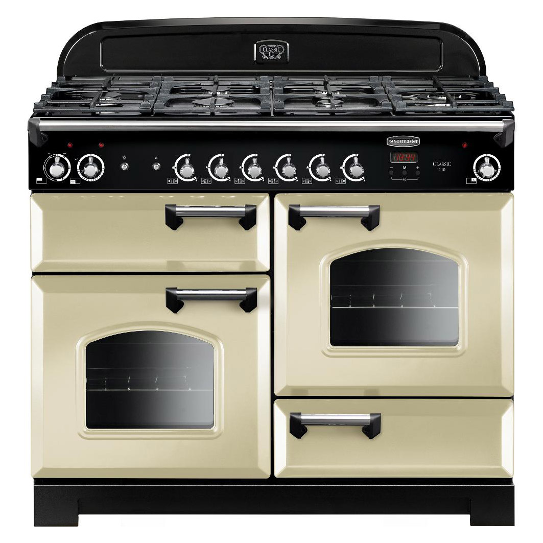 Image of Rangemaster 116790 110cm CLASSIC Dual Fuel Range Cooker in Cream Chrom