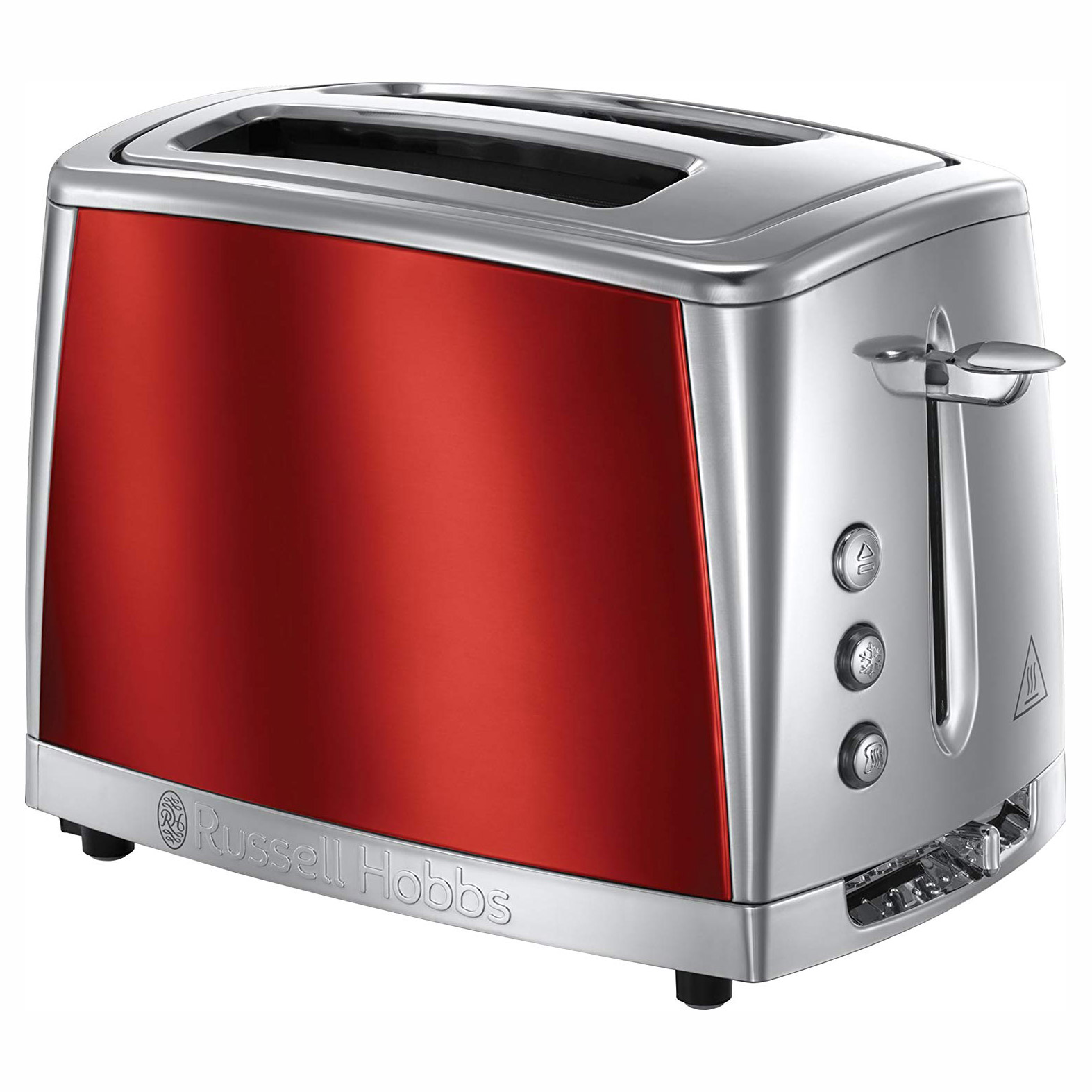 Image of Russell Hobbs 23220 LUNA 2 Slice Toaster in Red High Lift Feature
