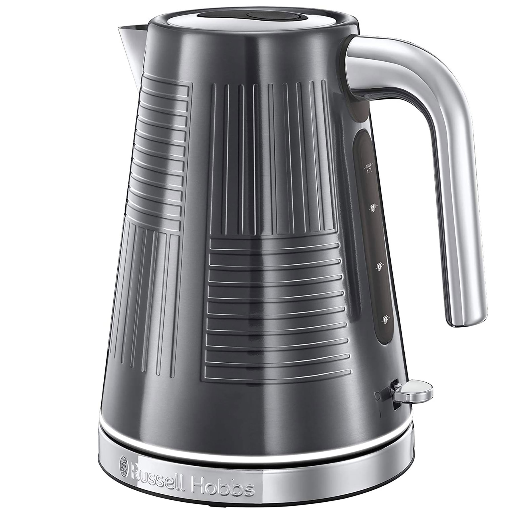 Image of Russell Hobbs 25240 Geo Cordless Electric Kettle Grey 1 7L 3kW