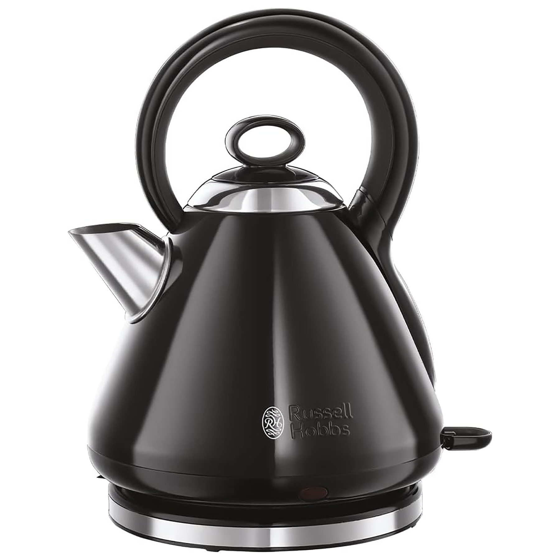 Image of Russell Hobbs 26410 Traditional Cordless Kettle in Black 1 7L 3kW Fast