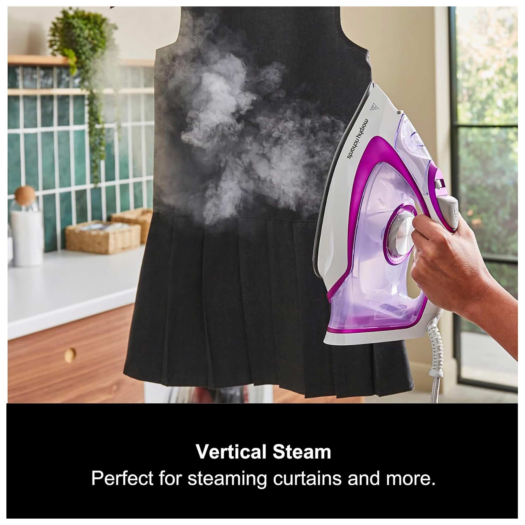 Morphy Richards 302000 TurboGlide Steam Iron Purple Ceramic Soleplate, photo 5