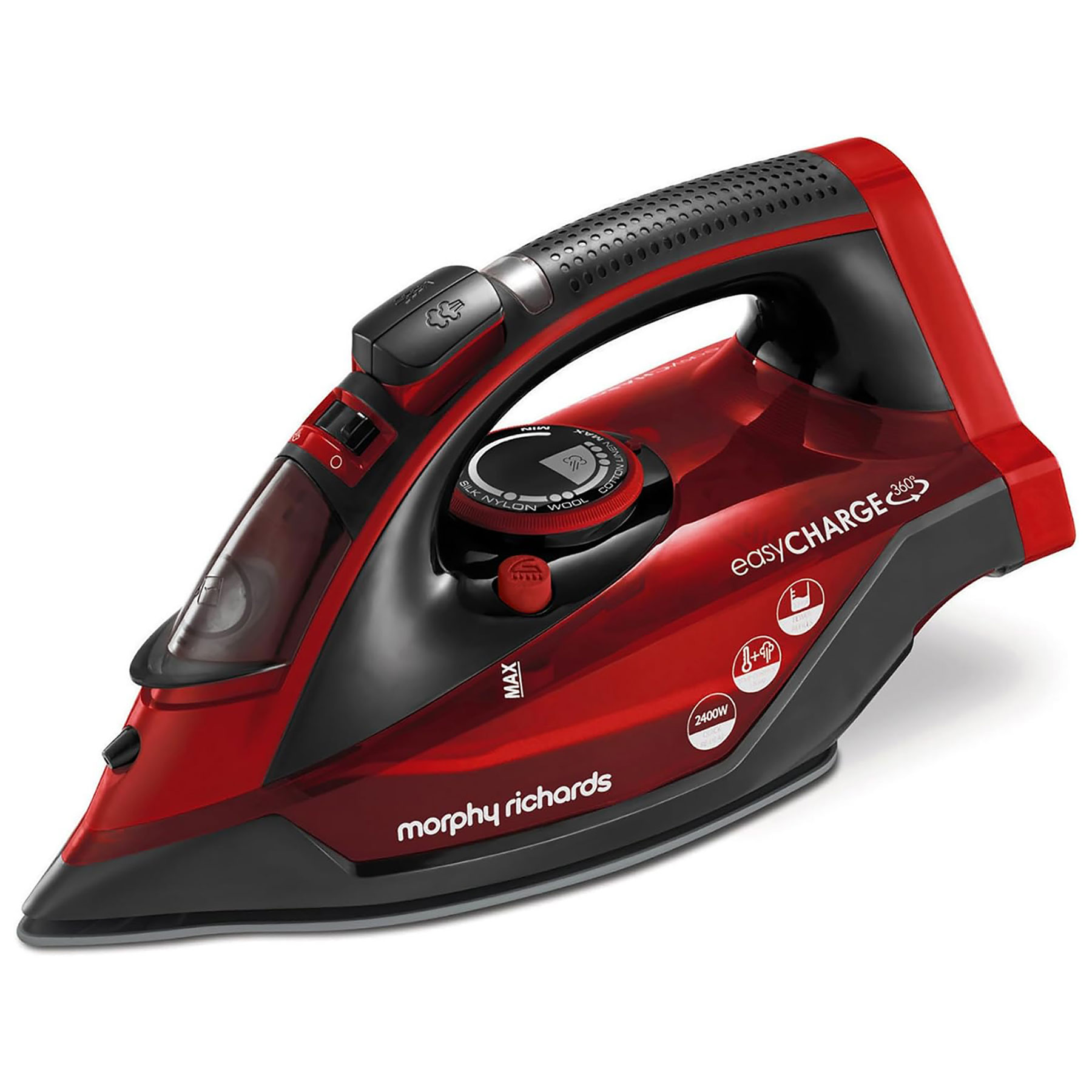 Morphy Richards 303250 EasyCharge Cordless Steam Iron Red