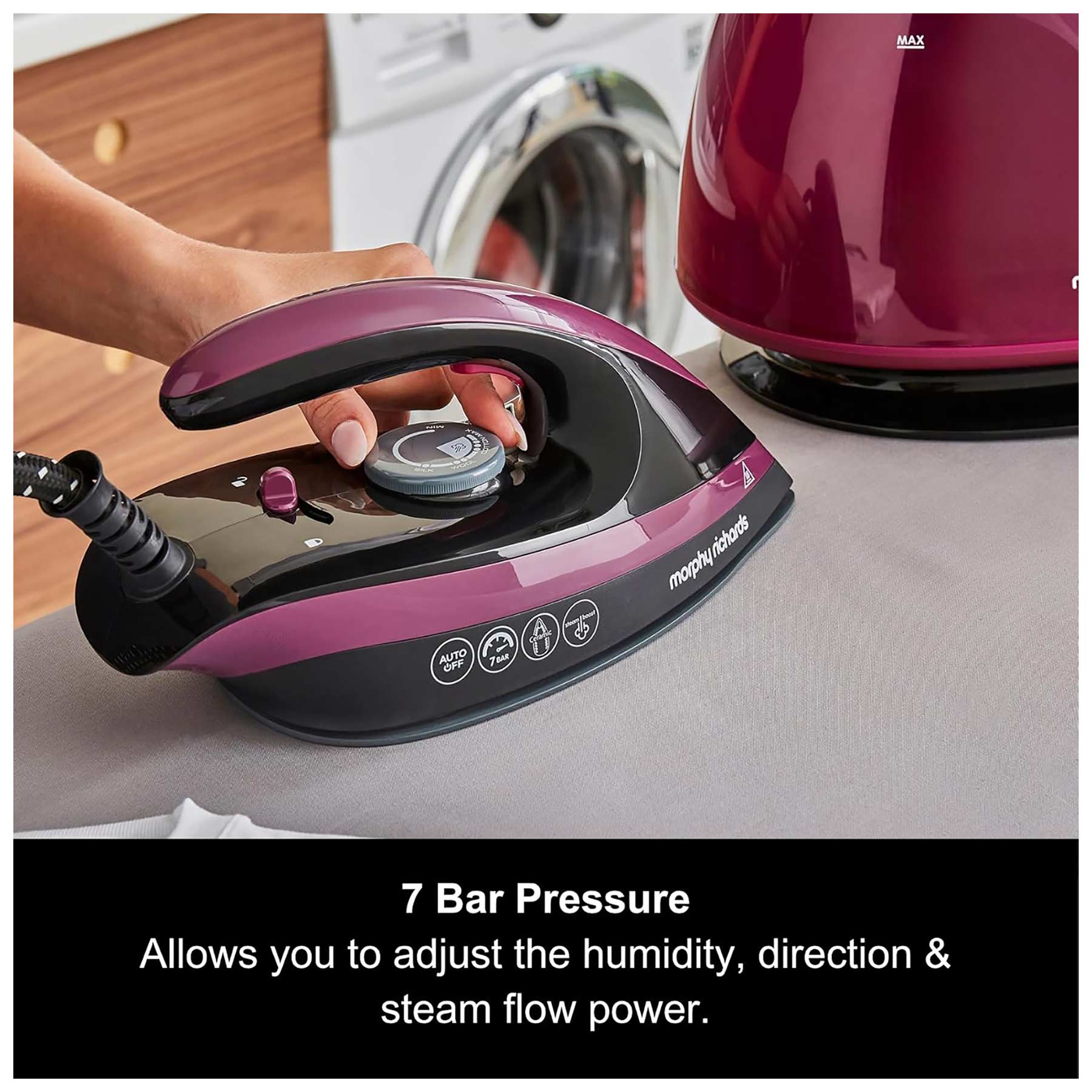 Morphy Richards 332102 Speed Steam Pro Steam Generator Iron Autoclean Purple, photo 4