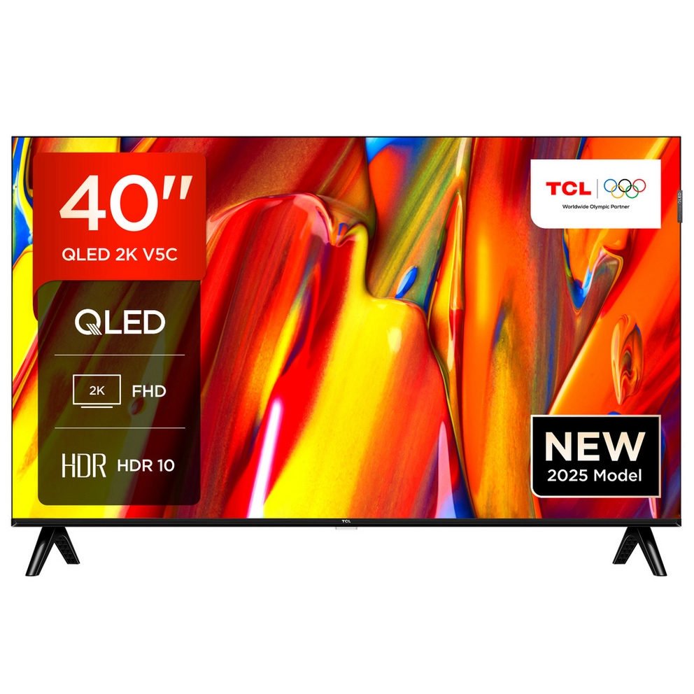 TCL 40V5C UK 40 Full HD 1080p HDR Smart QLED TV HDR10 Dolby Audio