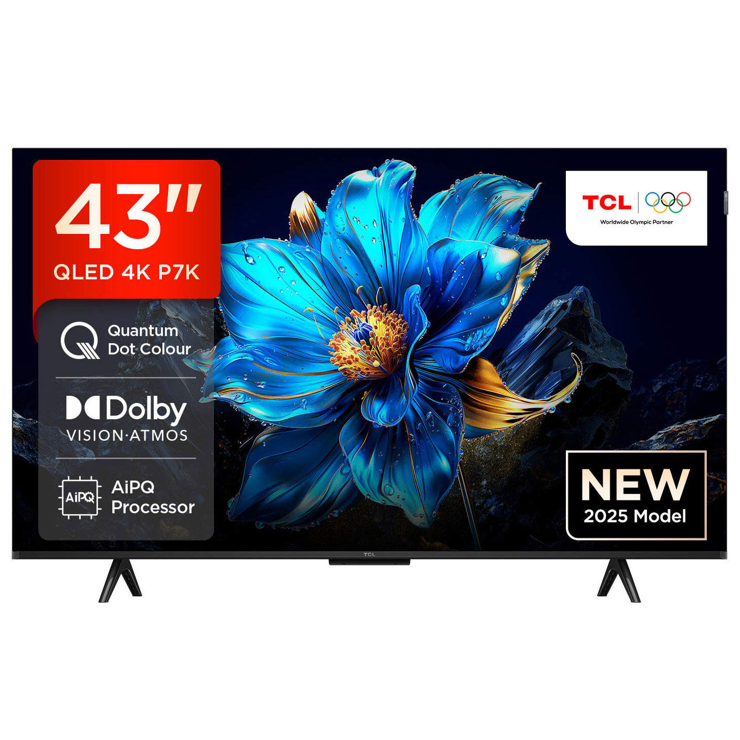TCL 43P7K UK 43 4K Ultra HD HDR Smart QLED Direct LED TV Dolby Vision