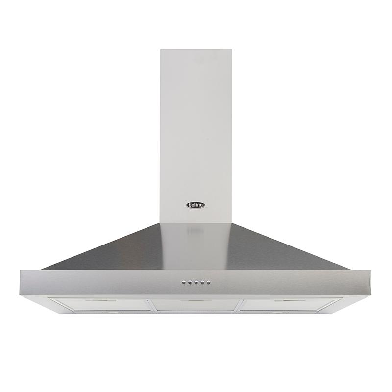 Image of Belling 444410348 90cm Classic Cookcentre Chimney Hood in St Steel