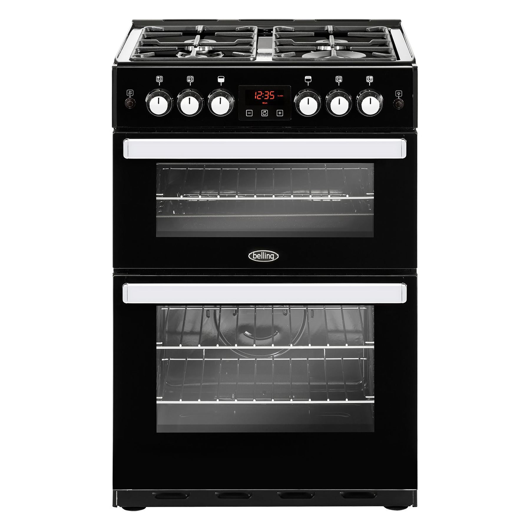 Image of Belling 444410824 60cm Cookcentre 60G Double Oven Gas Cooker in Black