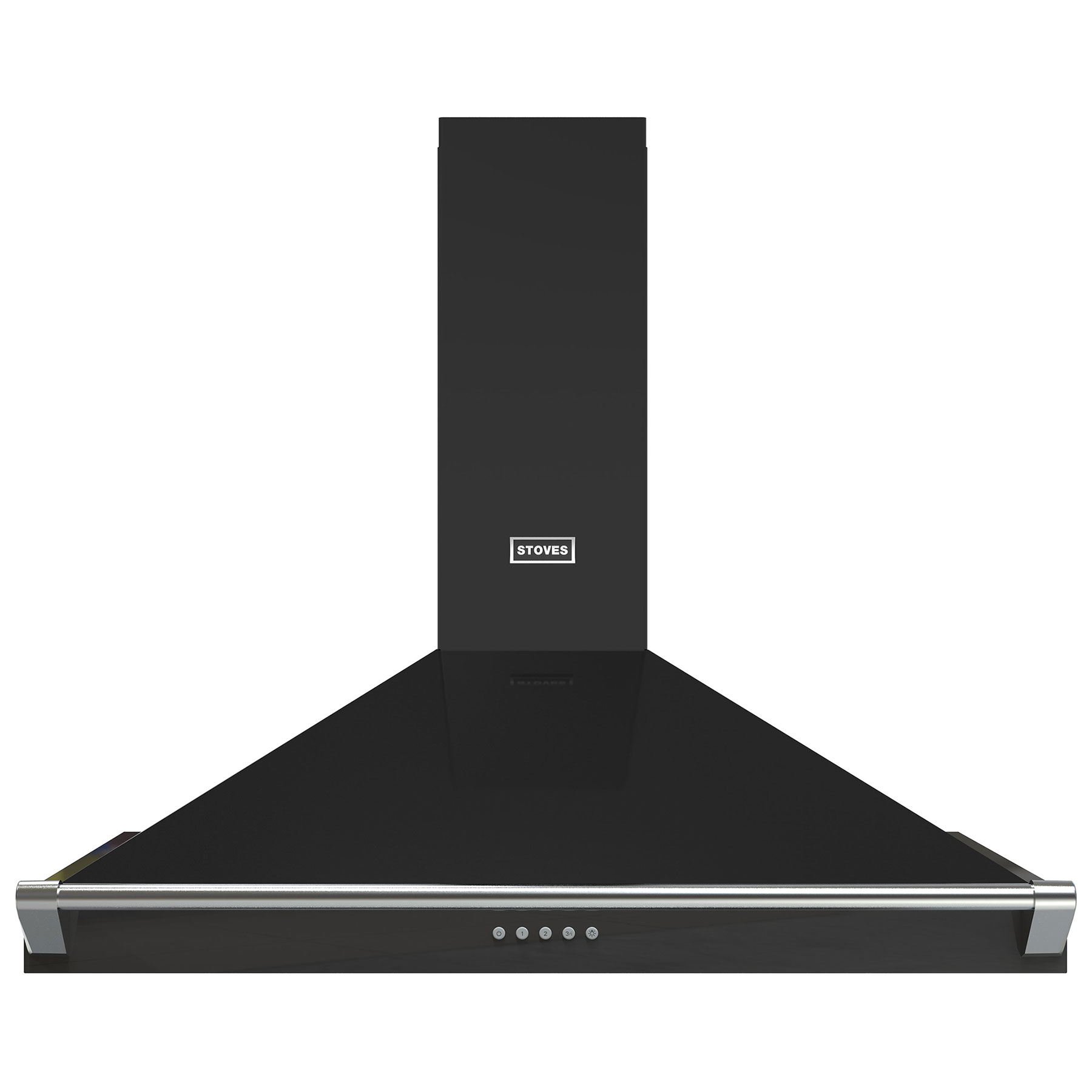 Stoves RICHMOND CHIM90PYRBLK 90cm Chimney Hood With Rail – BLACK