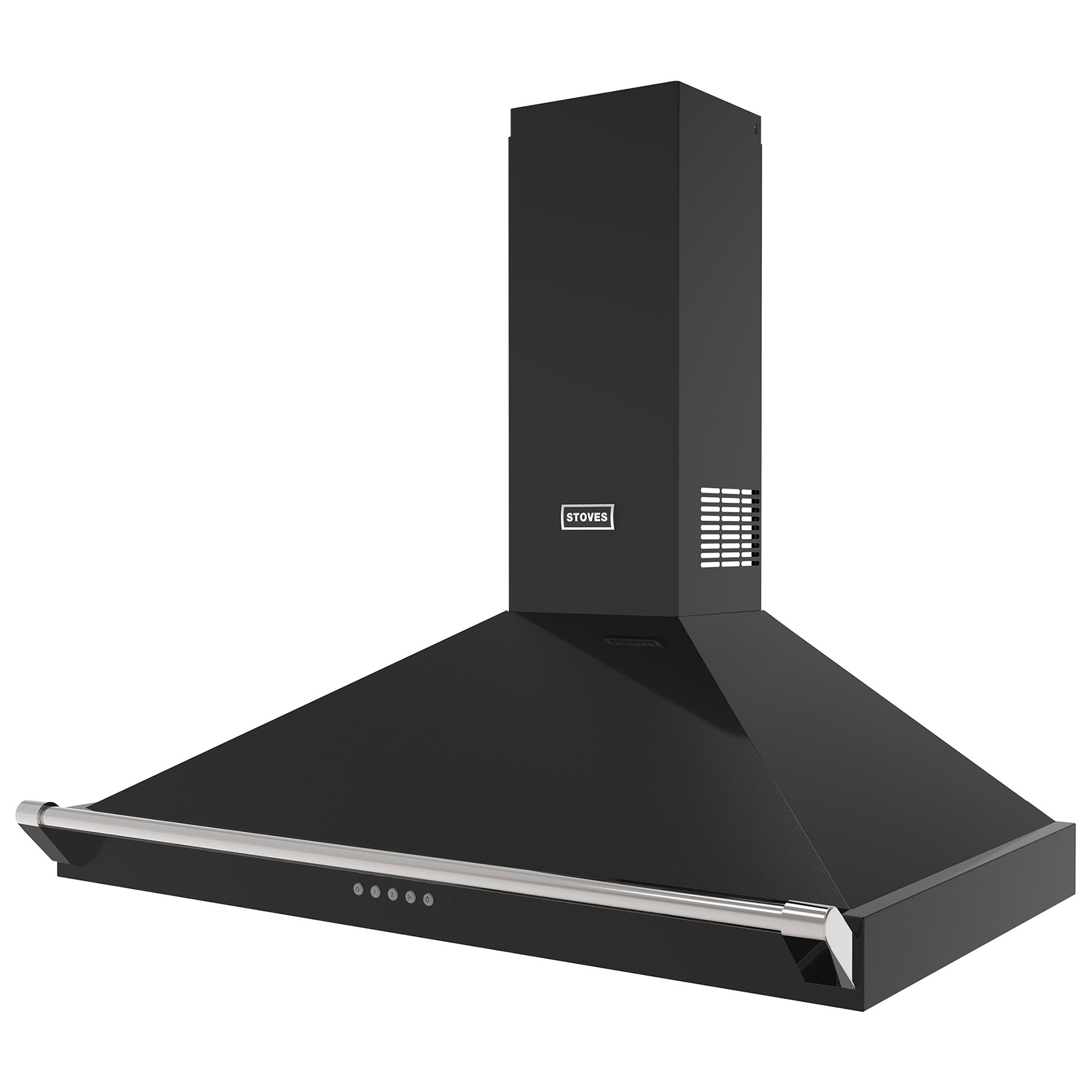 Stoves 444411658 100cm RICHMOND Pyramid Chimney Hood in Black with Chr, photo 3