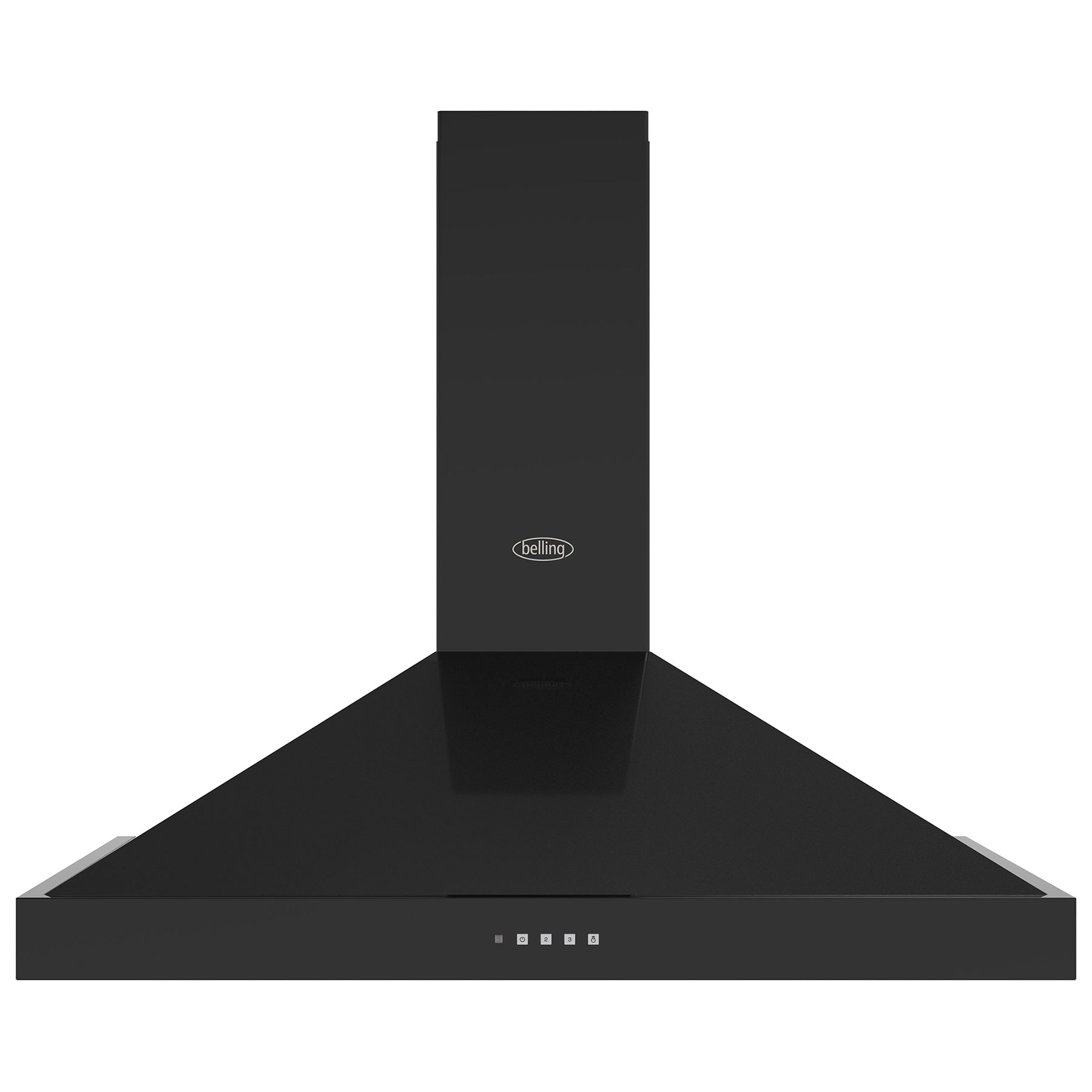 Belling BEL FARMHOUSE CHIM 110PYR BLK 1675 110cm Pyramid Chimney Hood – BLACK