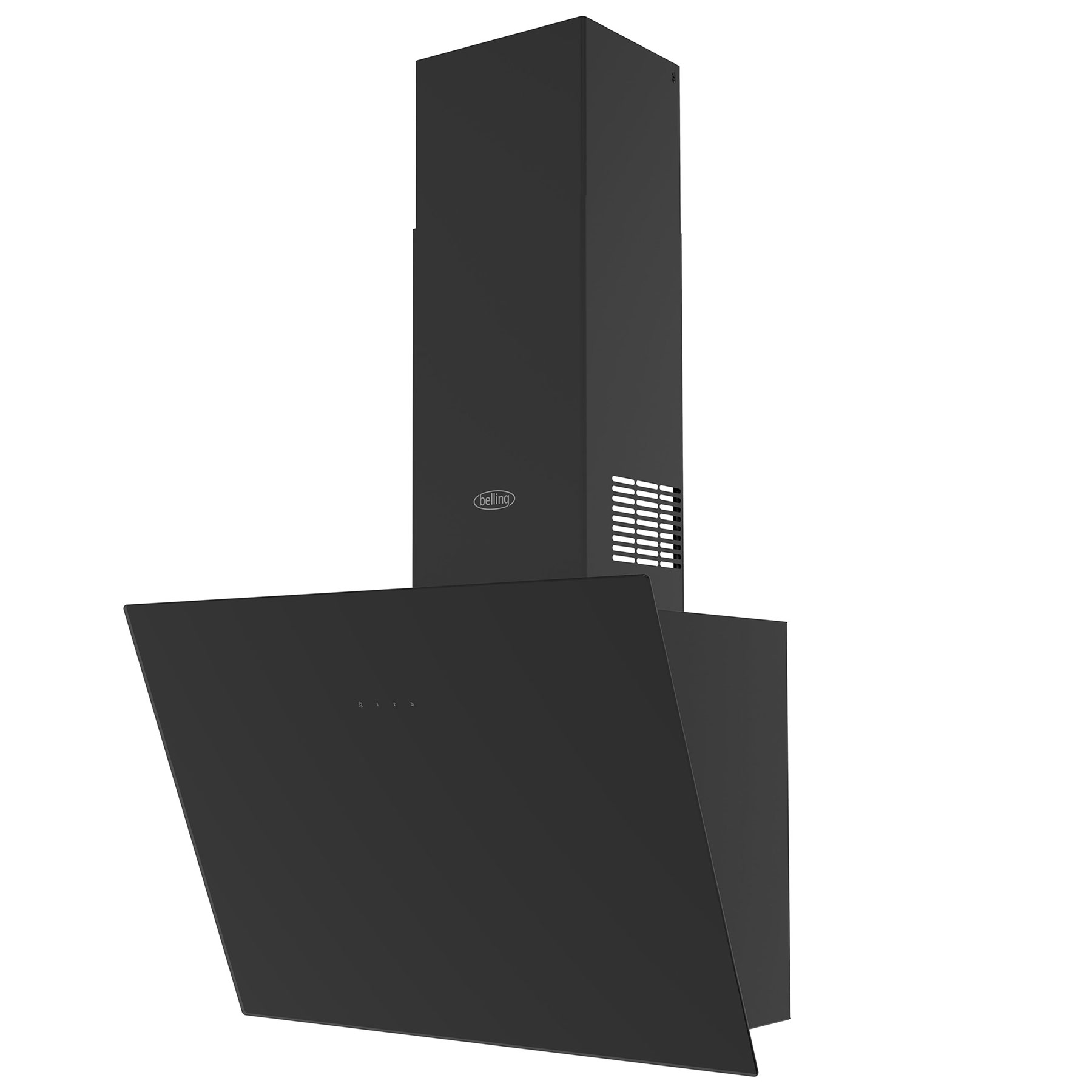 Belling 444411678 60cm Angled Chimney Hood in Black Glass 3 Fan Speeds, photo 3