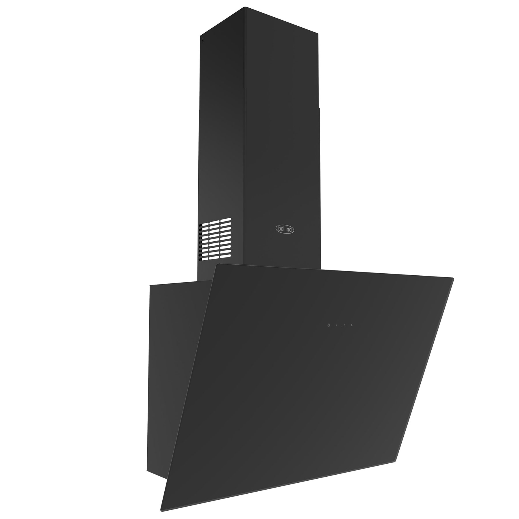 Belling 444411678 60cm Angled Chimney Hood in Black Glass 3 Fan Speeds, photo 4