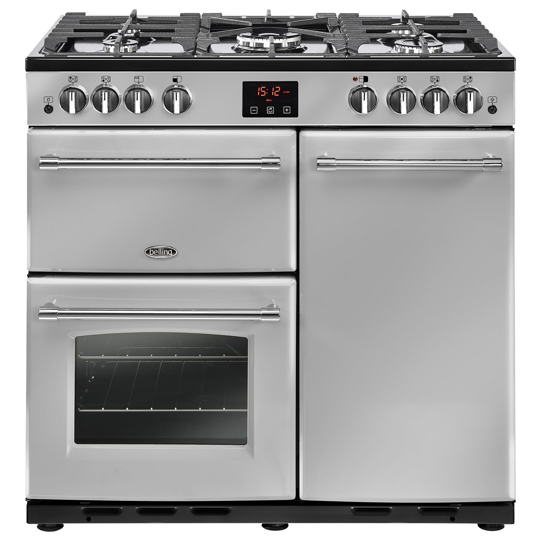 Image of Belling 444411733 90cm Farmhouse X90G Gas Range Cooker in Silver