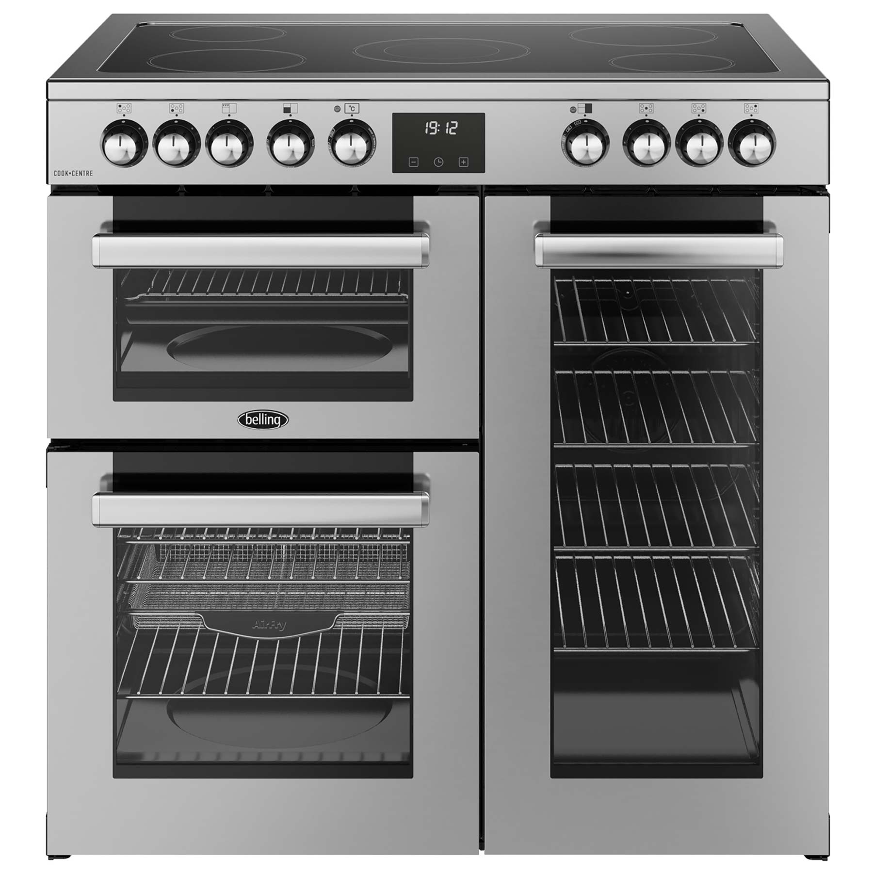 Photos - Cooker Belling 444411792 90cm Wide Cookcentre Ceramic Range  in Stainle 