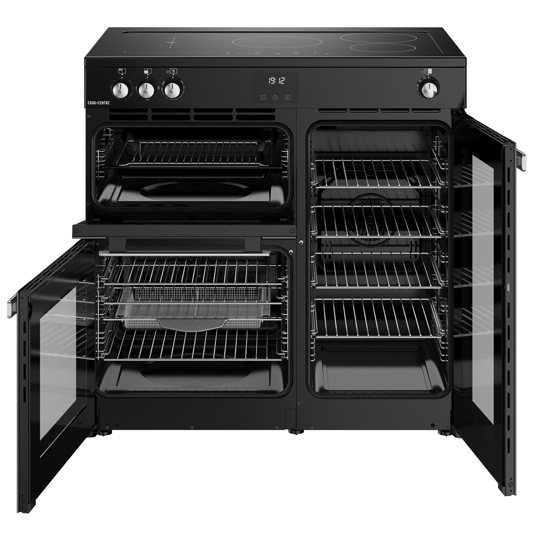 Belling 444411795 90cm Wide Cookcentre Induction Range Cooker in Black, photo 2